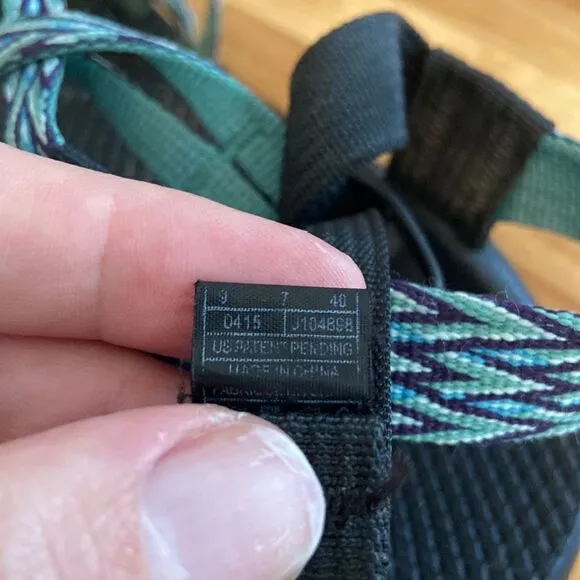 Chaco Blue &amp; Green Women's ZX/2 Classic Sandals Size 9