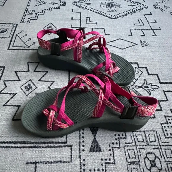 Chaco Sandals - Pink Green Size 7