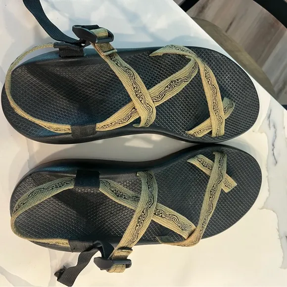 CHACO Sandals Size Men's 15 Z2 Classic Tri Boa Green Outdoors Waterproof EUC