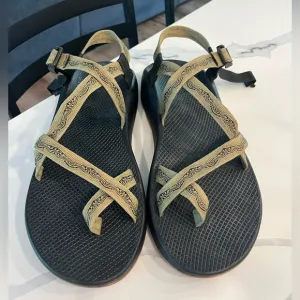 CHACO Sandals Size Men's 15 Z2 Classic Tri Boa Green Outdoors Waterproof EUC
