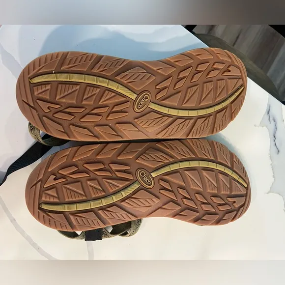 CHACO Sandals Size Men's 15 Z2 Classic Tri Boa Green Outdoors Waterproof EUC