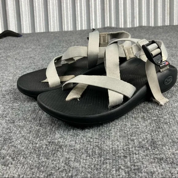 Chaco Z Classic Sport Sandals Women Sz 9 black grey Flat Adjustable Hiking