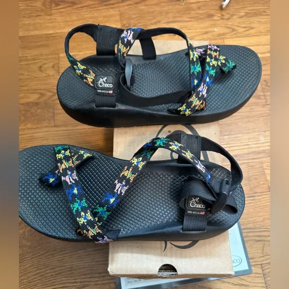 Chaco Z1 Classic Sandals Grateful Dead Dancing Bears Mens Sz 11 Black w/ Box