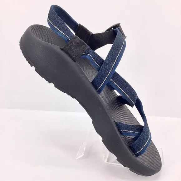 Chaco Z/2 Classic Mens Black Sole Blue Adjustable Straps Outdoor Sandals Sz 9