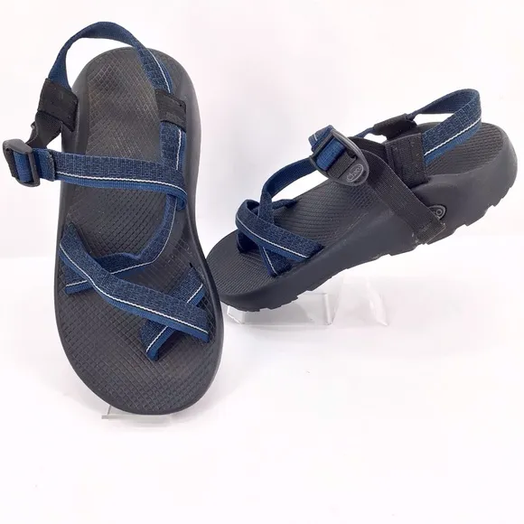 Chaco Z/2 Classic Mens Black Sole Blue Adjustable Straps Outdoor Sandals Sz 9