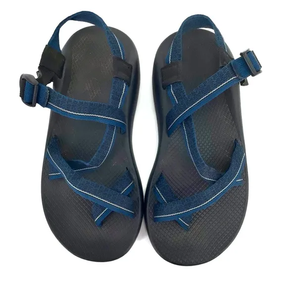 Chaco Z/2 Classic Mens Black Sole Blue Adjustable Straps Outdoor Sandals Sz 9