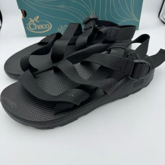 Chaco Z/Cloud Men's Banded Sandals - Size 13, Solid Black Classic Support NIB