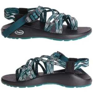 Chaco ZX2 Classic Angular Teal Green Black Strappy Outdoor Waterproof Sandals 8