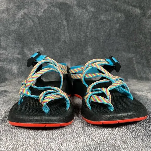 🖤 Chaco ZX/2 Classic Fiesta Rainbow Stripe Toe Loop Strappy Sandals Women Sz 6