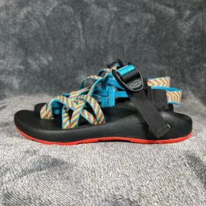 🖤 Chaco ZX/2 Classic Fiesta Rainbow Stripe Toe Loop Strappy Sandals Women Sz 6