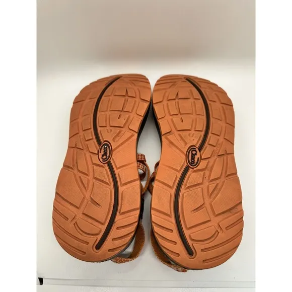 CHACO ZX/2 Classic Womens Sport Sandals Orange Plaid Hiking Size: 7