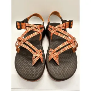CHACO ZX/2 Classic Womens Sport Sandals Orange Plaid Hiking Size: 7