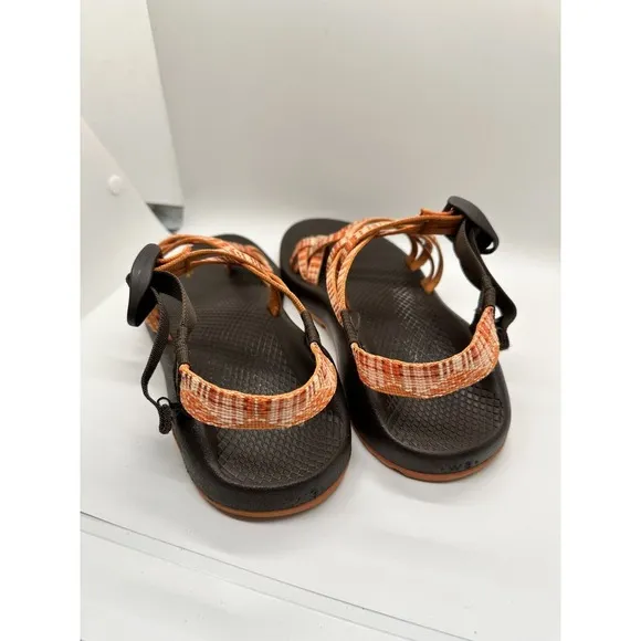CHACO ZX/2 Classic Womens Sport Sandals Orange Plaid Hiking Size: 7