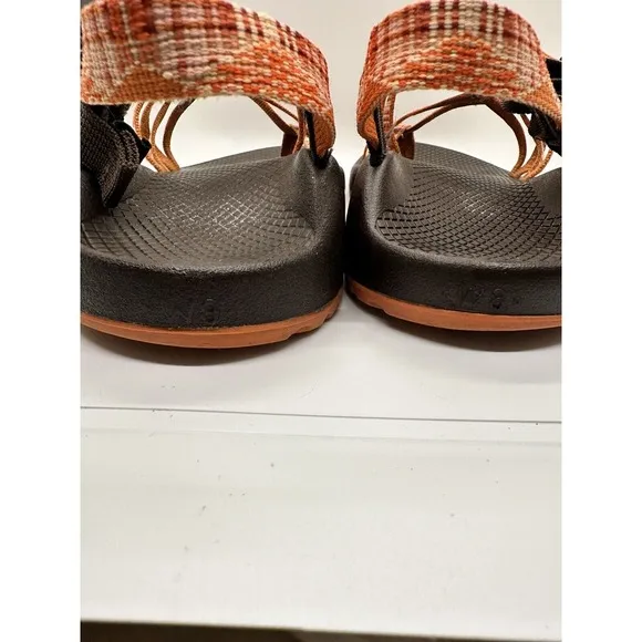 CHACO ZX/2 Classic Womens Sport Sandals Orange Plaid Hiking Size: 7