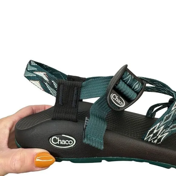 CHACO ZX/2 CLASSIC Angular Teal Pattern Sandals Size 11