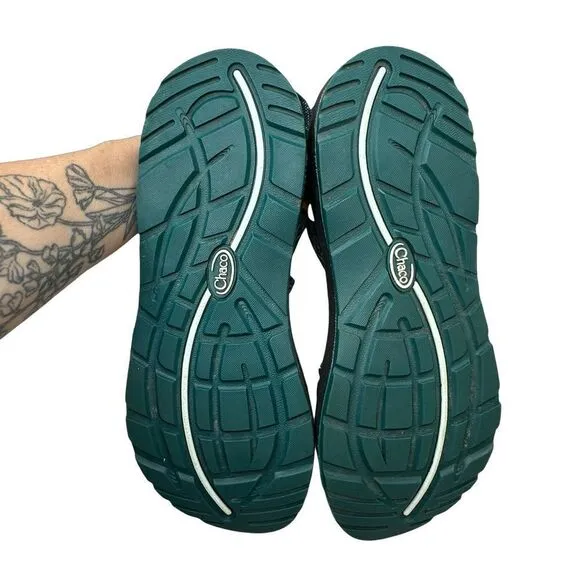 CHACO ZX/2 CLASSIC Angular Teal Pattern Sandals Size 11