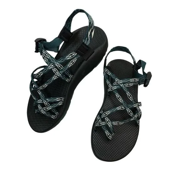 CHACO ZX/2 CLASSIC Angular Teal Pattern Sandals Size 11
