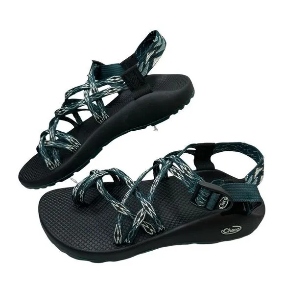 CHACO ZX/2 CLASSIC Angular Teal Pattern Sandals Size 11