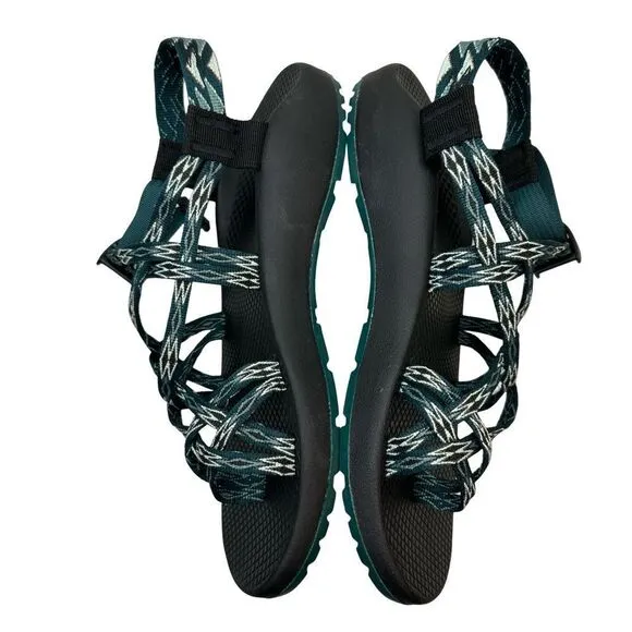 CHACO ZX/2 CLASSIC Angular Teal Pattern Sandals Size 11