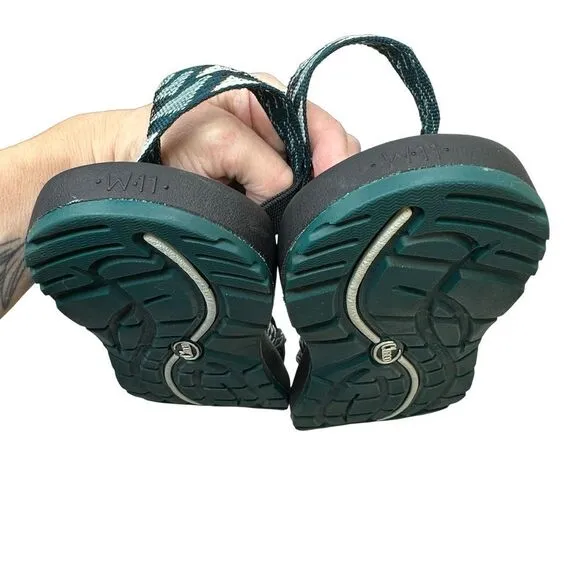 CHACO ZX/2 CLASSIC Angular Teal Pattern Sandals Size 11