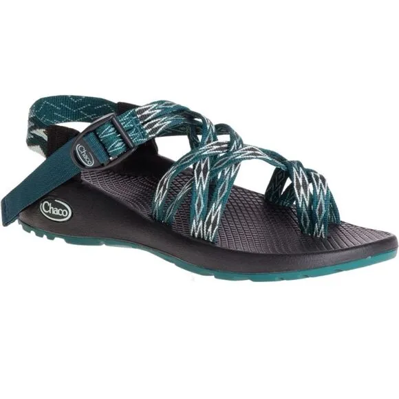 CHACO ZX/2 CLASSIC Angular Teal Pattern Sandals Size 11