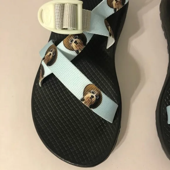 Chacos Custom Novelty Dog Print Z1 Classic Sandals Size 7