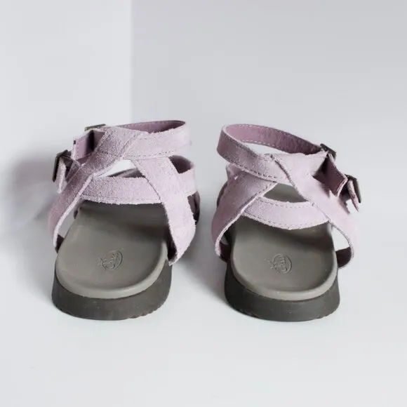 Chaco’s Suede Leather Rose Gladiator Sandals, Double Gold Buckle Women's Size 7
