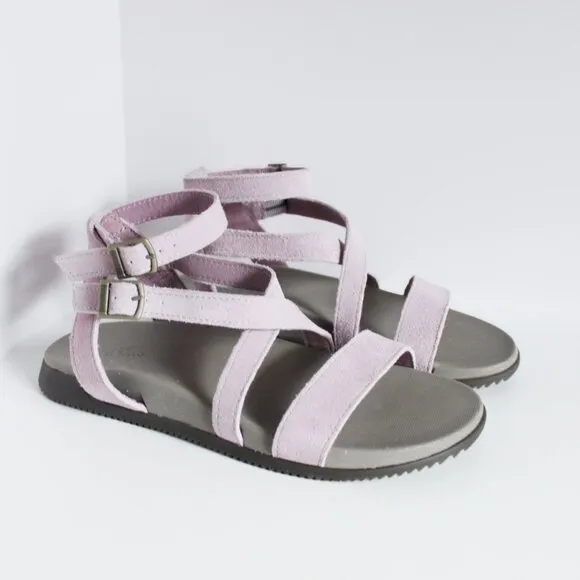 Chaco’s Suede Leather Rose Gladiator Sandals, Double Gold Buckle Women's Size 7