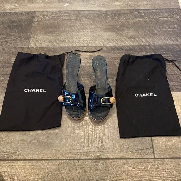 CHANEL Vintage Slides Karl Lagerfield 2002 Spring Collection 35.5 US Women's 5