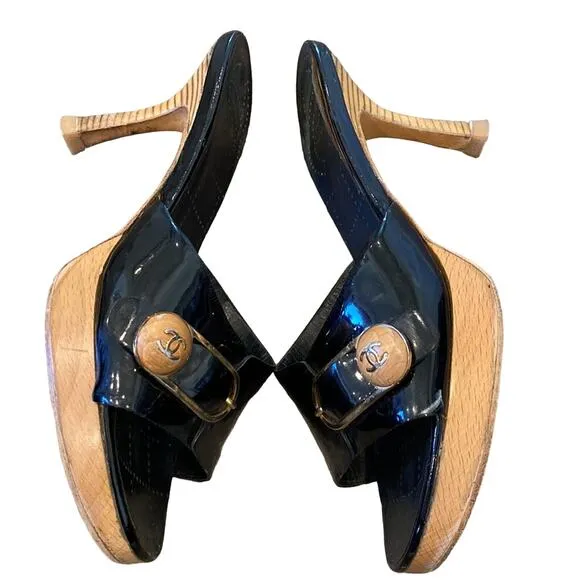 CHANEL Vintage Slides Karl Lagerfield 2002 Spring Collection 35.5 US Women's 5