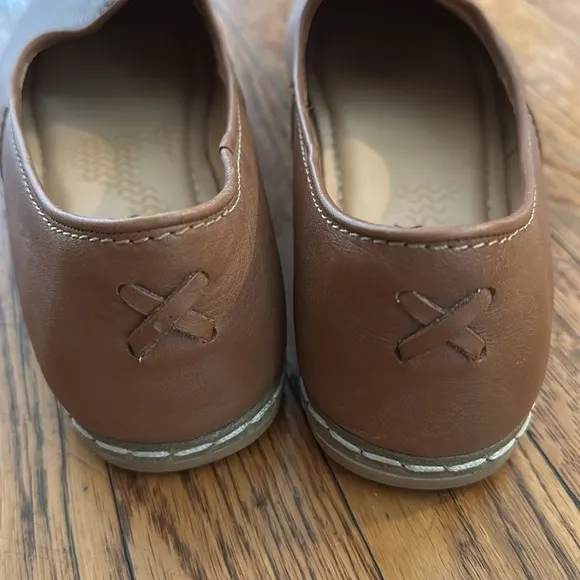 Charix Istanbul cognac Slip On Loafers mule leather hand crafted size 41