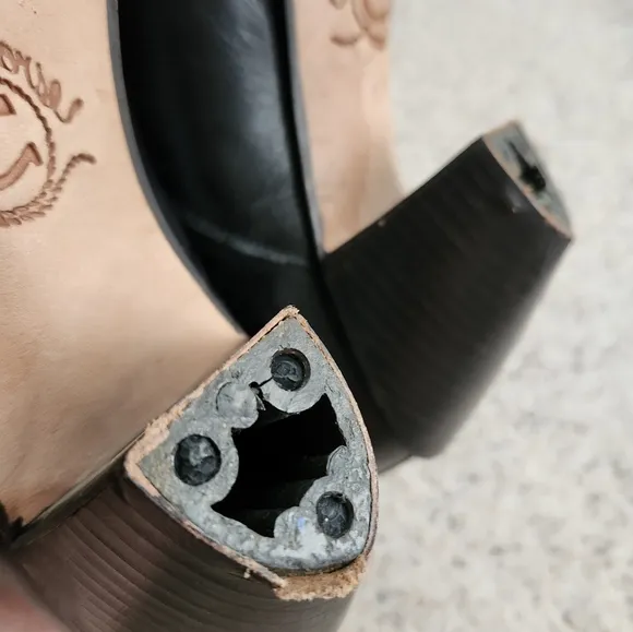 Charlie 1 Horse Black &amp; Teal Ankle Boots