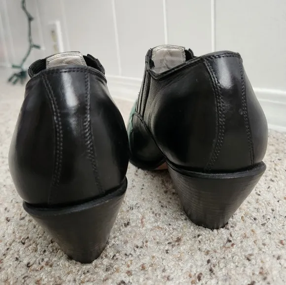 Charlie 1 Horse Black &amp; Teal Ankle Boots