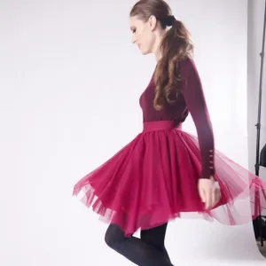 Cherry Red Mini tutu - size small (fits sizes 2-8)