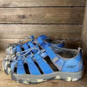 Childrens Big Kids Keen Newport H2 Waterproof Blue Camo Shoes‎ Sandals Size 7 Y