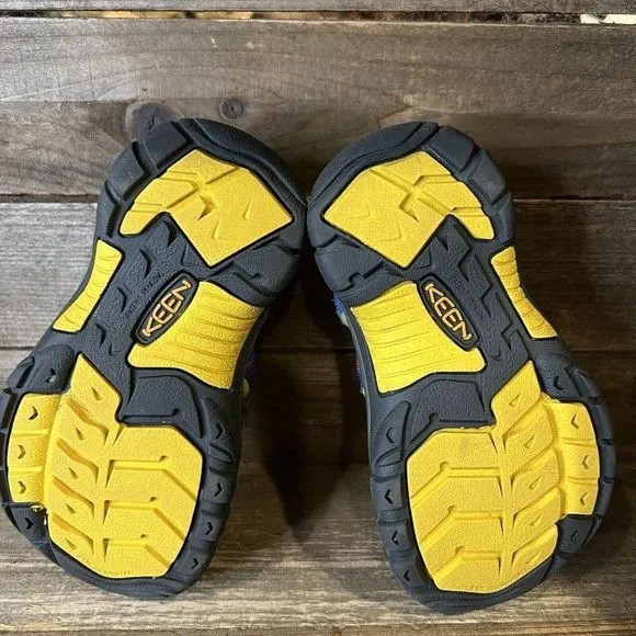 Childrens Kids Keen Newport H2 Waterproof Blue Cars Shoes Sandals Size 10‎ C GUC