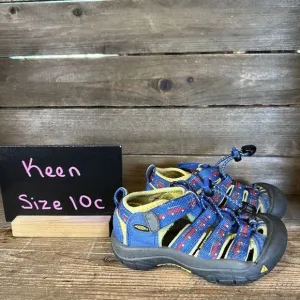 Childrens Kids Keen Newport H2 Waterproof Blue Cars Shoes Sandals Size 10‎ C GUC