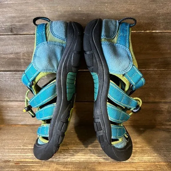 Childrens Big Kids Keen Newport H2 Blue Waterproof Shoes Sandals Size‎ 5 Y GUC