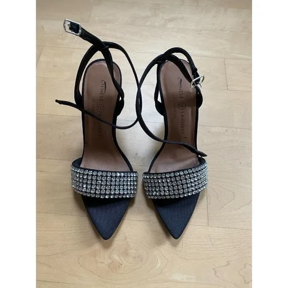Chinese Laundry &quot;Justine&quot;dress heels sandals Womens Size 7.5 NEW rhinestone