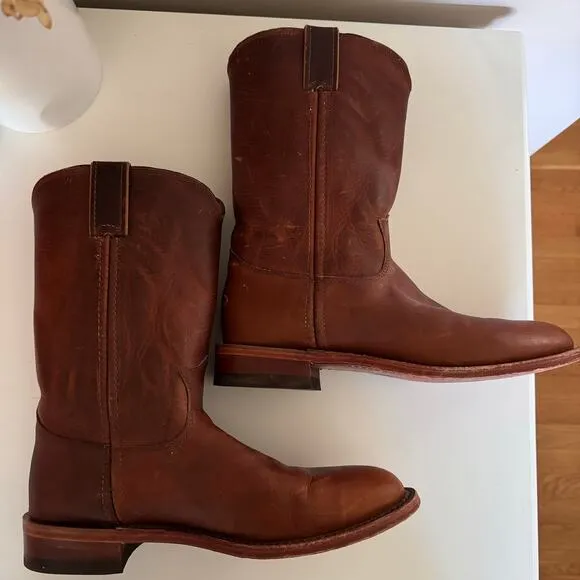 Chippewa Women's Tan Brown Leather Renegade Roper Boots Handmade in USA 1901W60