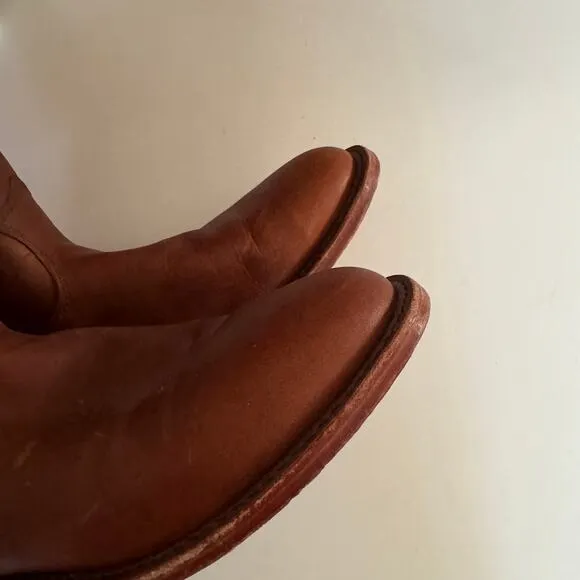 Chippewa Women's Tan Brown Leather Renegade Roper Boots Handmade in USA 1901W60