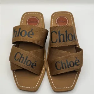 Chloé Woody Cloth Sandals - like new, Size 36