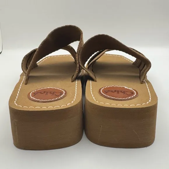 Chloé Woody Cloth Sandals - like new, Size 36
