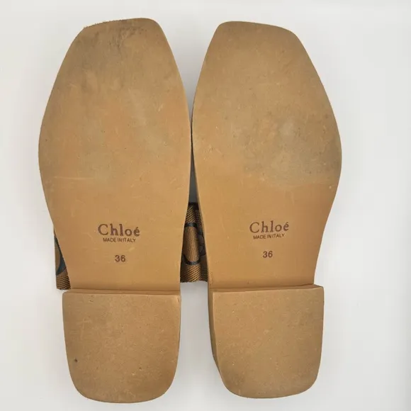 Chloé Woody Cloth Sandals - like new, Size 36
