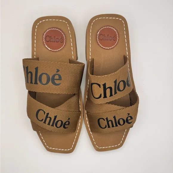 Chloé Woody Cloth Sandals - like new, Size 36