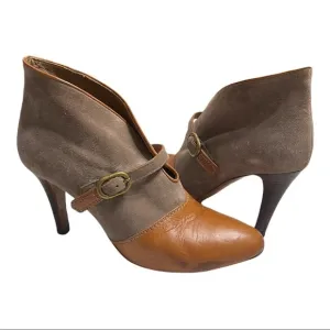 CHLOE Leather Switch Suede Pumps Size 35 Victorian Style