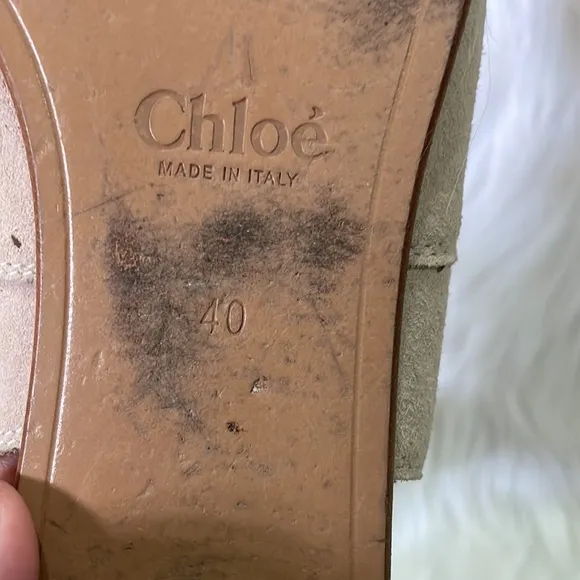 Chloe Suede Lace Up Flat Gladiator Sandals EUC