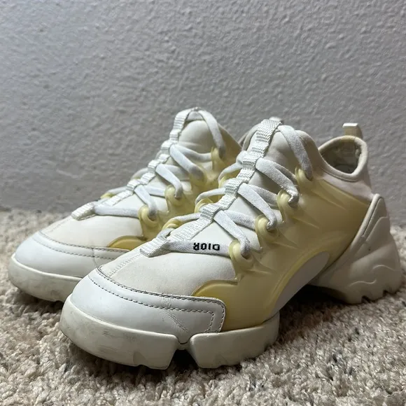 CHRISTIAN DIOR Technical Fabric Rubber Womens D-Connect Sneakers sz LS36