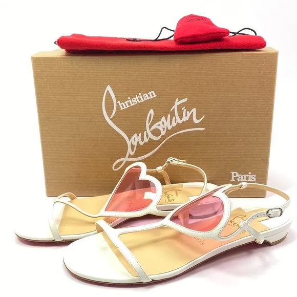 Christian Louboutin Cora Flat Heart Sandals 38