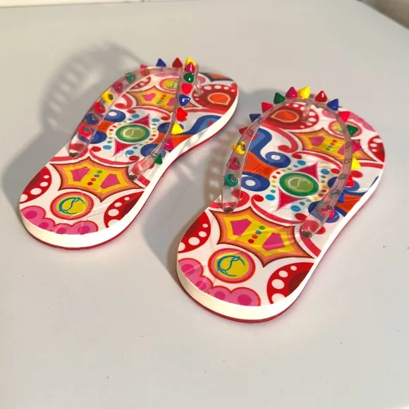 Christian Louboutin Multicolor Stud Jelly Sandals size 35